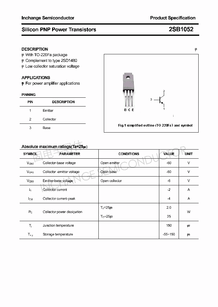 2SB1052_4373253.PDF Datasheet
