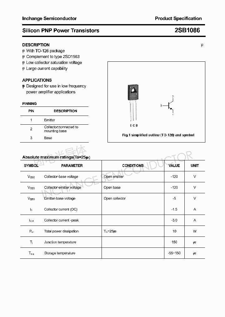 2SB1086_4307211.PDF Datasheet