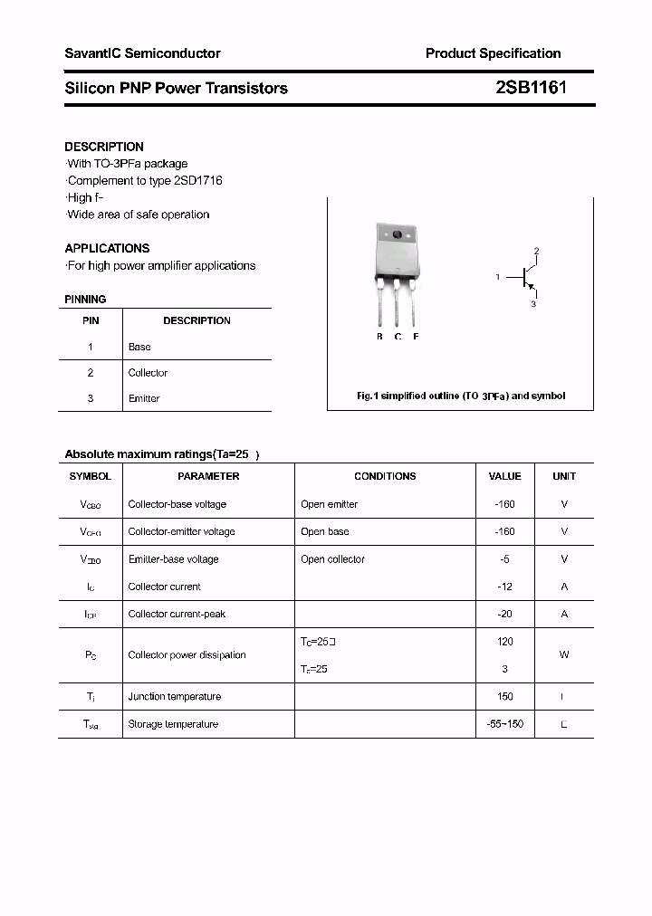 2SB1161_4424690.PDF Datasheet