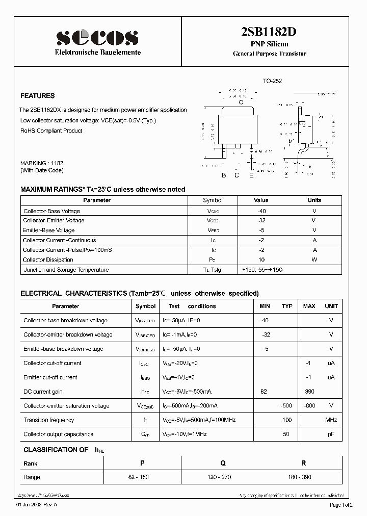 2SB1182D_4811808.PDF Datasheet