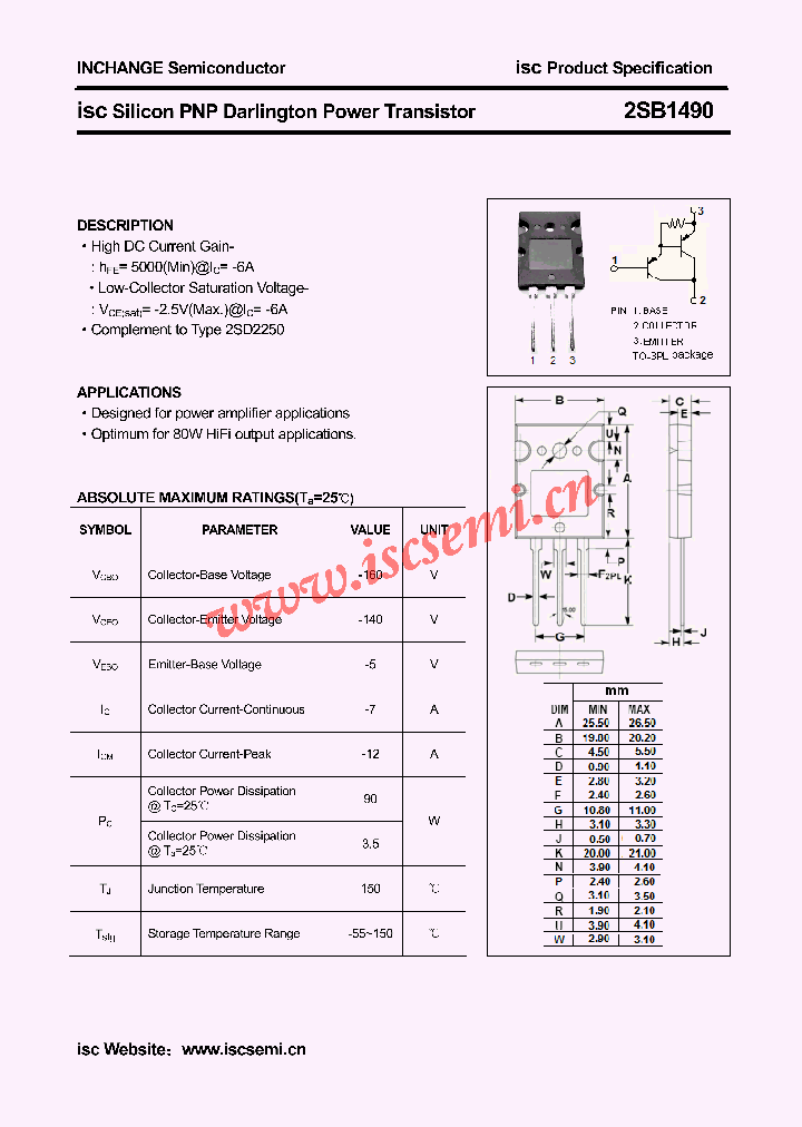 2SB1490_4431349.PDF Datasheet