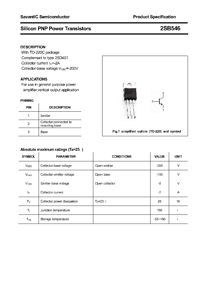 2SB546_4691278.PDF Datasheet