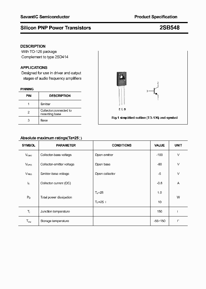 2SB548_4691282.PDF Datasheet