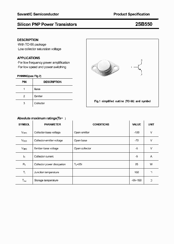 2SB550_4442407.PDF Datasheet