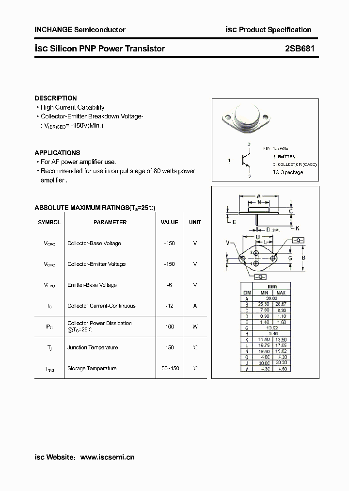 2SB681_4385089.PDF Datasheet