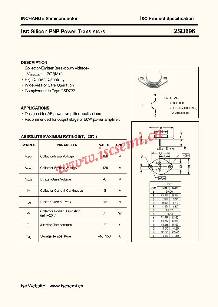 2SB696_4386543.PDF Datasheet