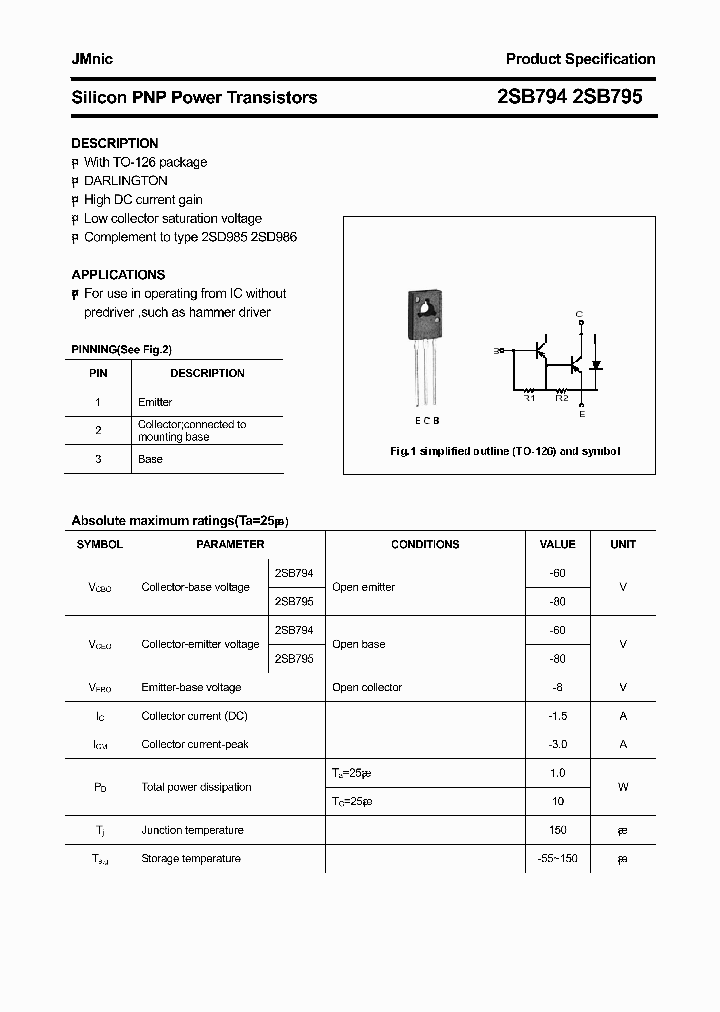 2SB794_4801105.PDF Datasheet