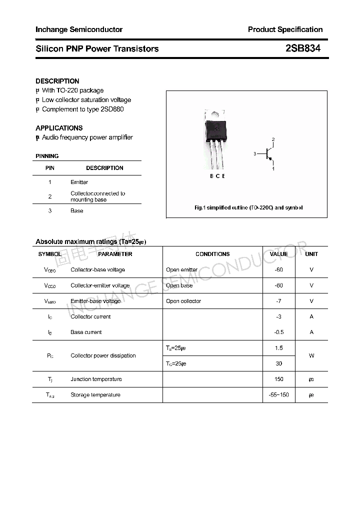 2SB834_4349349.PDF Datasheet