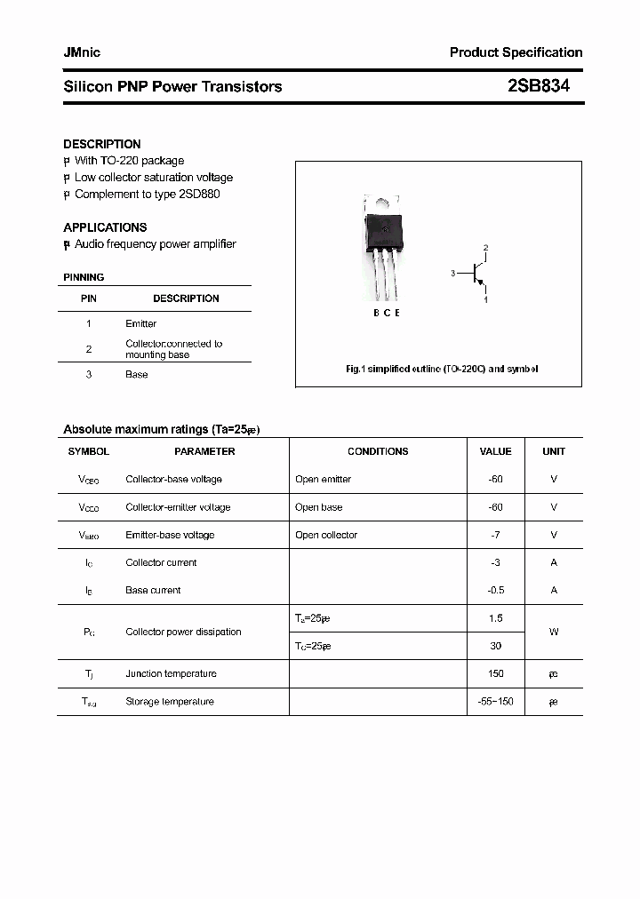 2SB834_4446985.PDF Datasheet