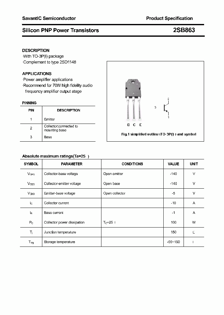 2SB863_4440216.PDF Datasheet