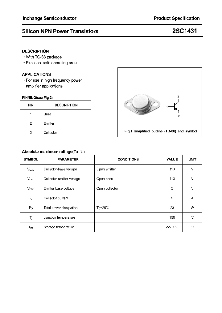 2SC1431_4353207.PDF Datasheet