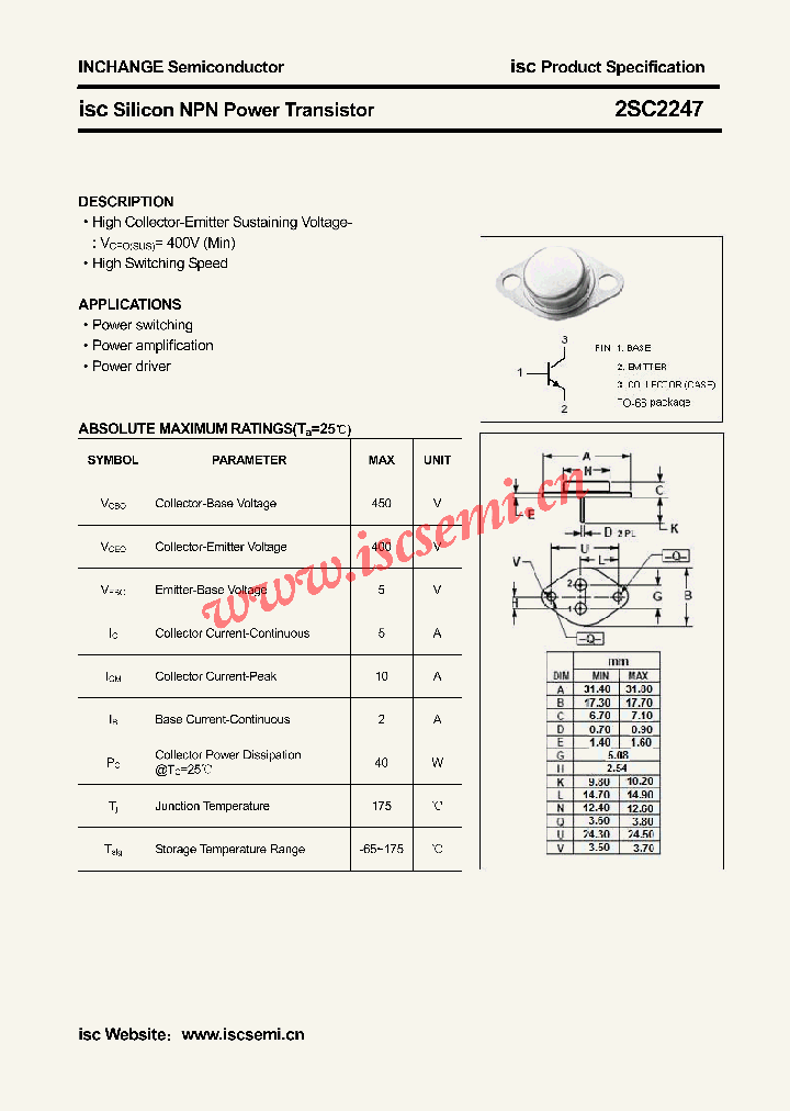 2SC2247_4718446.PDF Datasheet