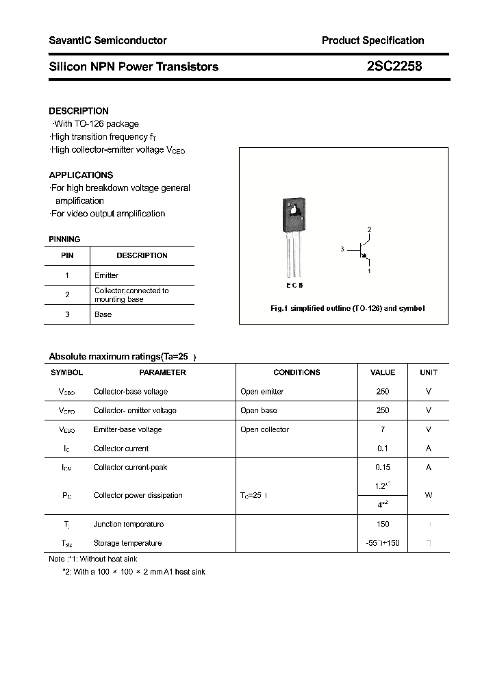 2SC2258_4382428.PDF Datasheet