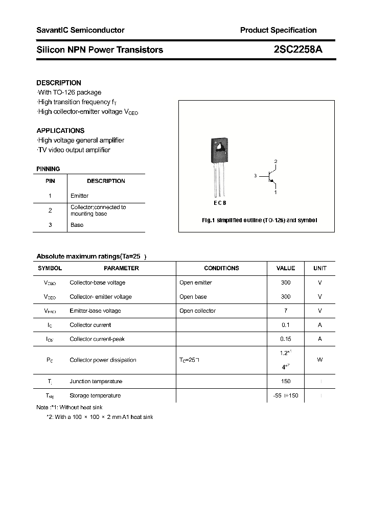 2SC2258A_4382429.PDF Datasheet