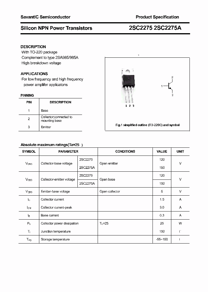2SC2275_4372616.PDF Datasheet