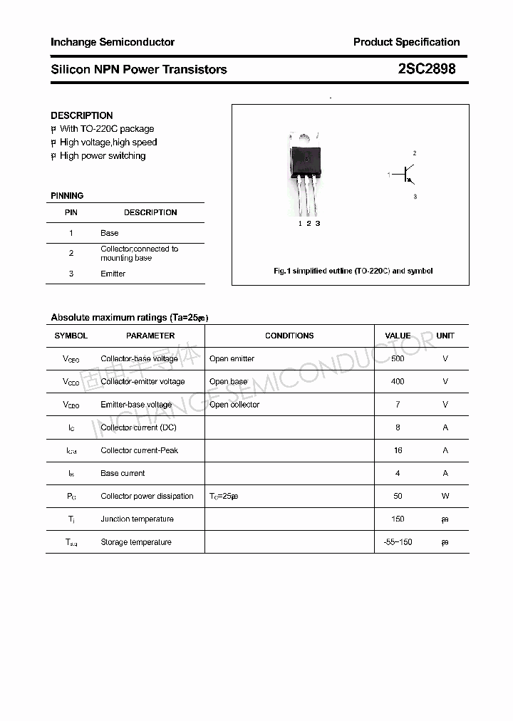 2SC2898_4303809.PDF Datasheet
