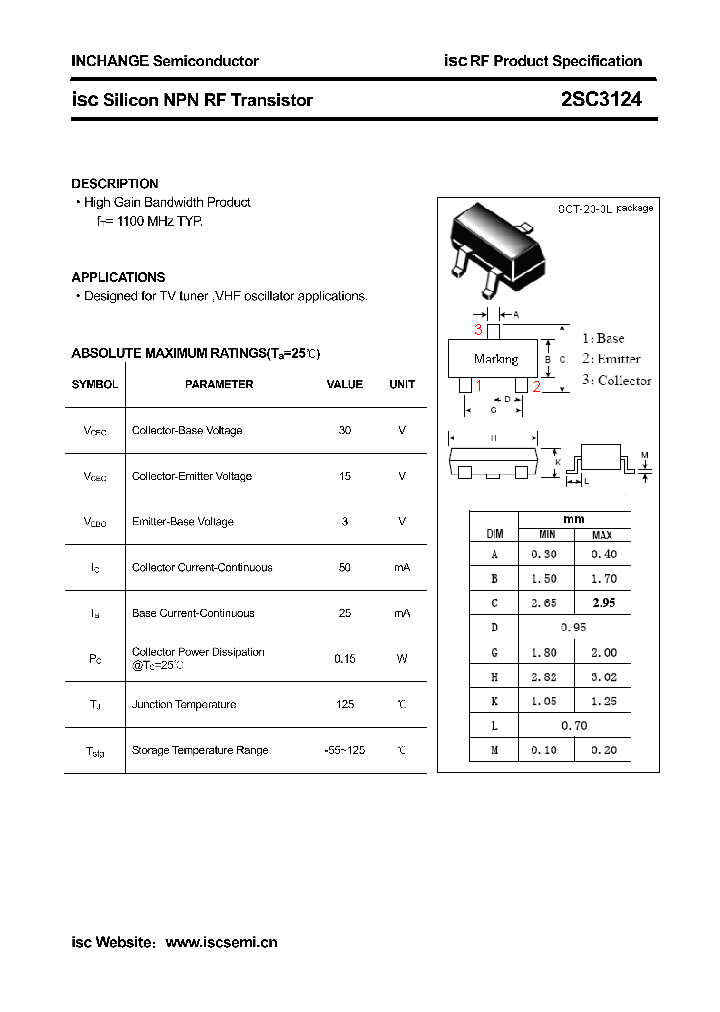 2SC3124_4336520.PDF Datasheet