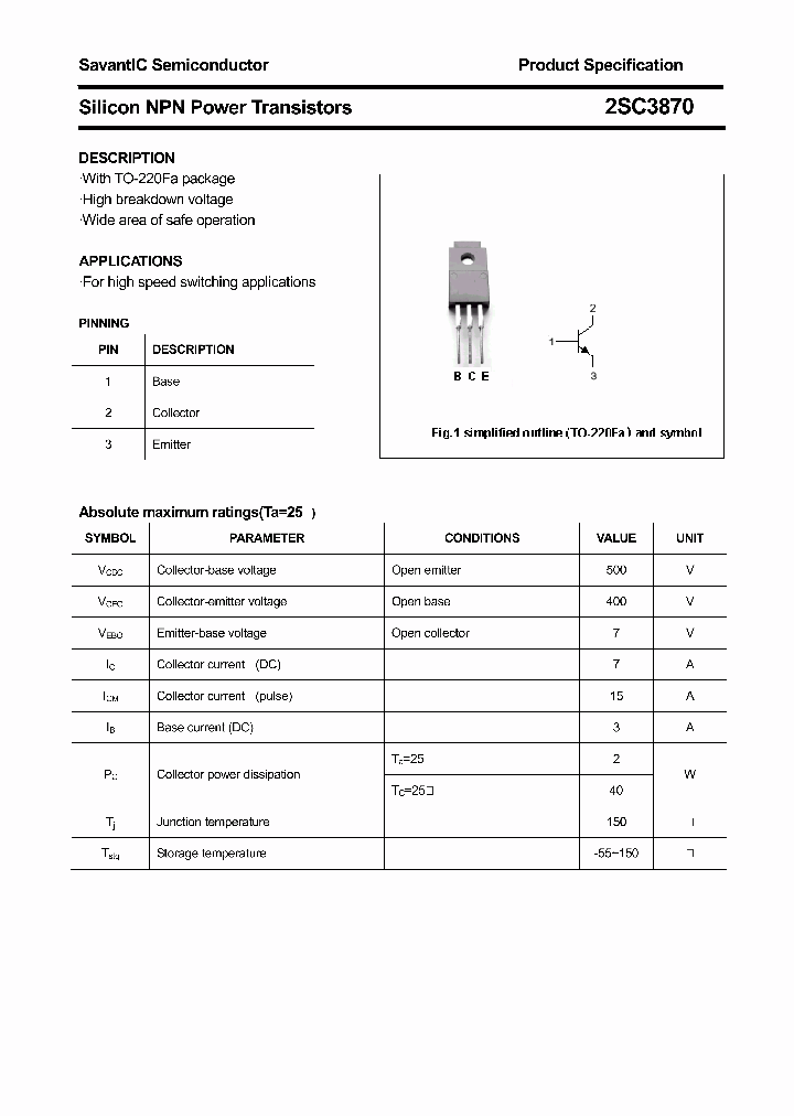 2SC3870_4385117.PDF Datasheet