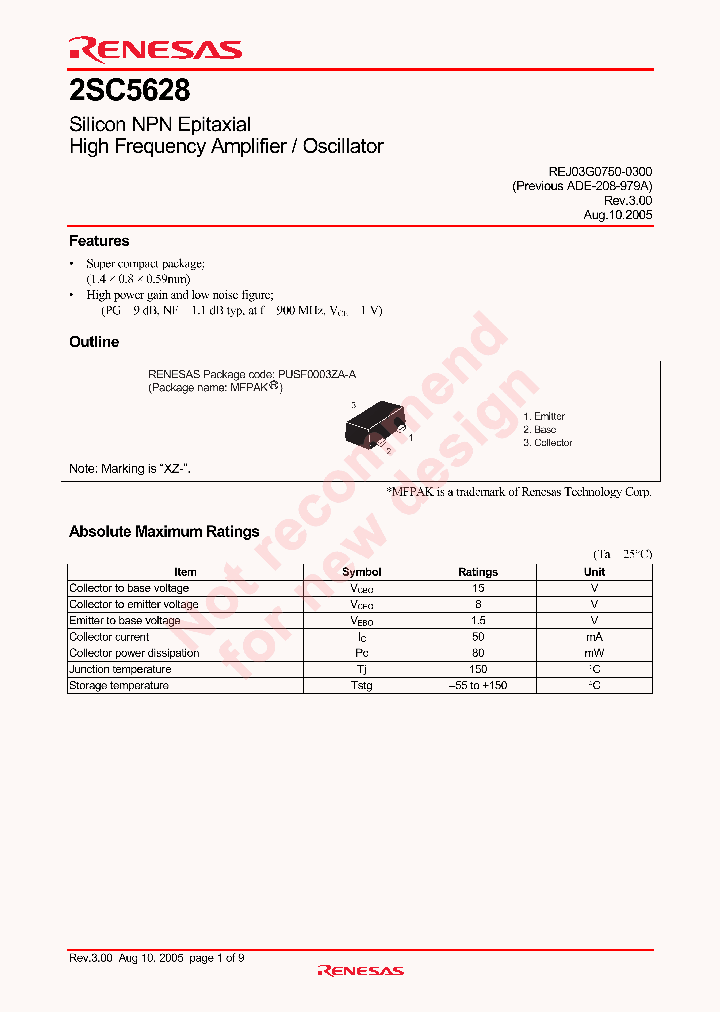 2SC5628XZ-TL-E_4336482.PDF Datasheet
