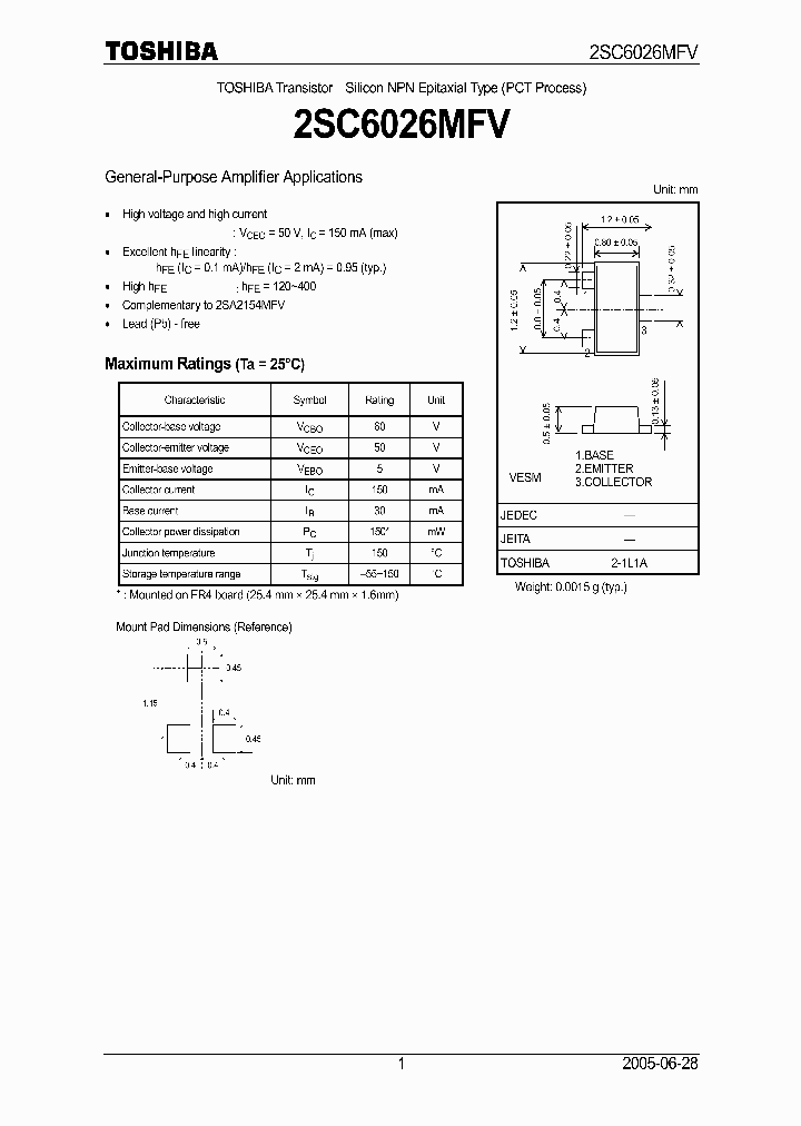 2SC6026MFV_4207806.PDF Datasheet