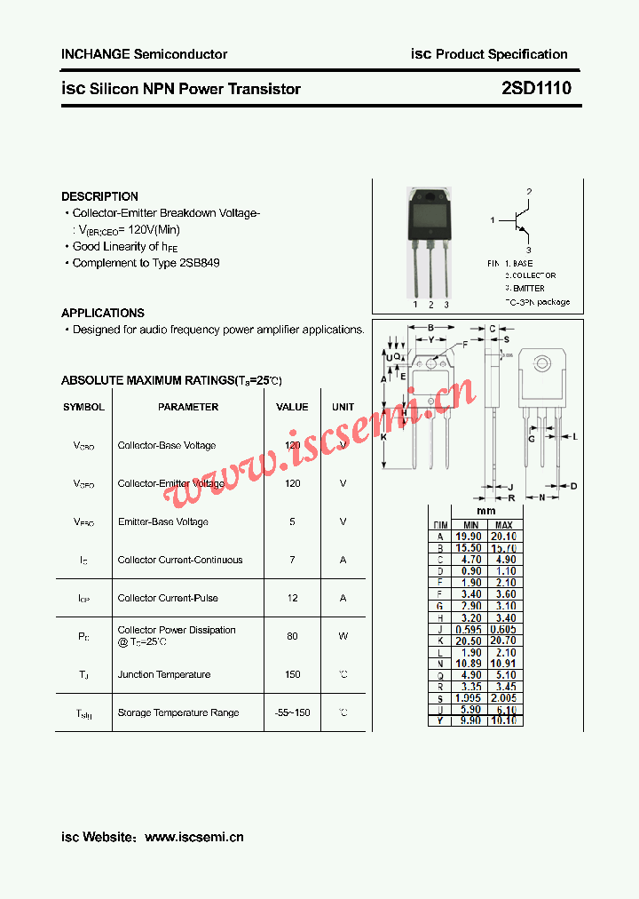 2SD1110_4888573.PDF Datasheet