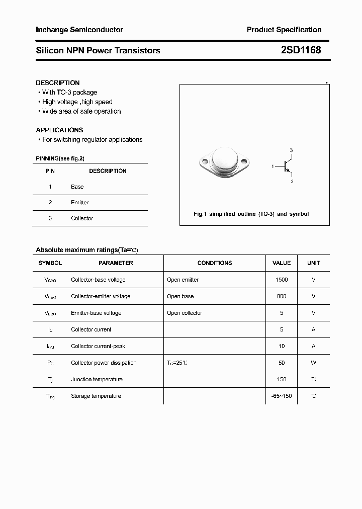 2SD1168_4391320.PDF Datasheet