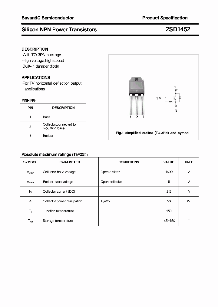 2SD1452_4409608.PDF Datasheet