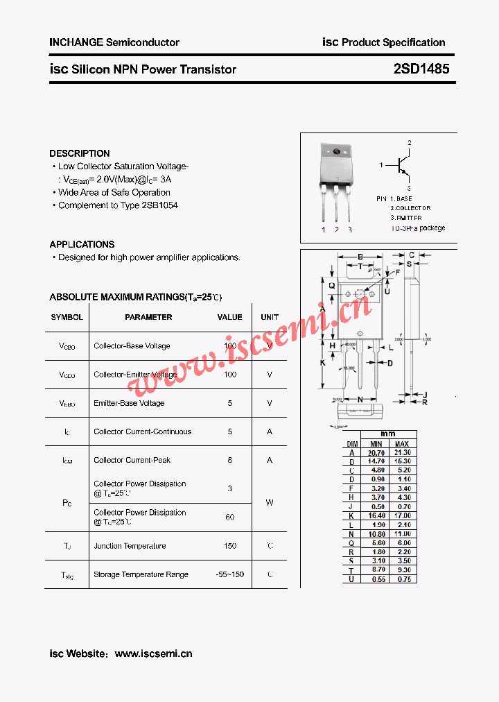 2SD1485_4608064.PDF Datasheet