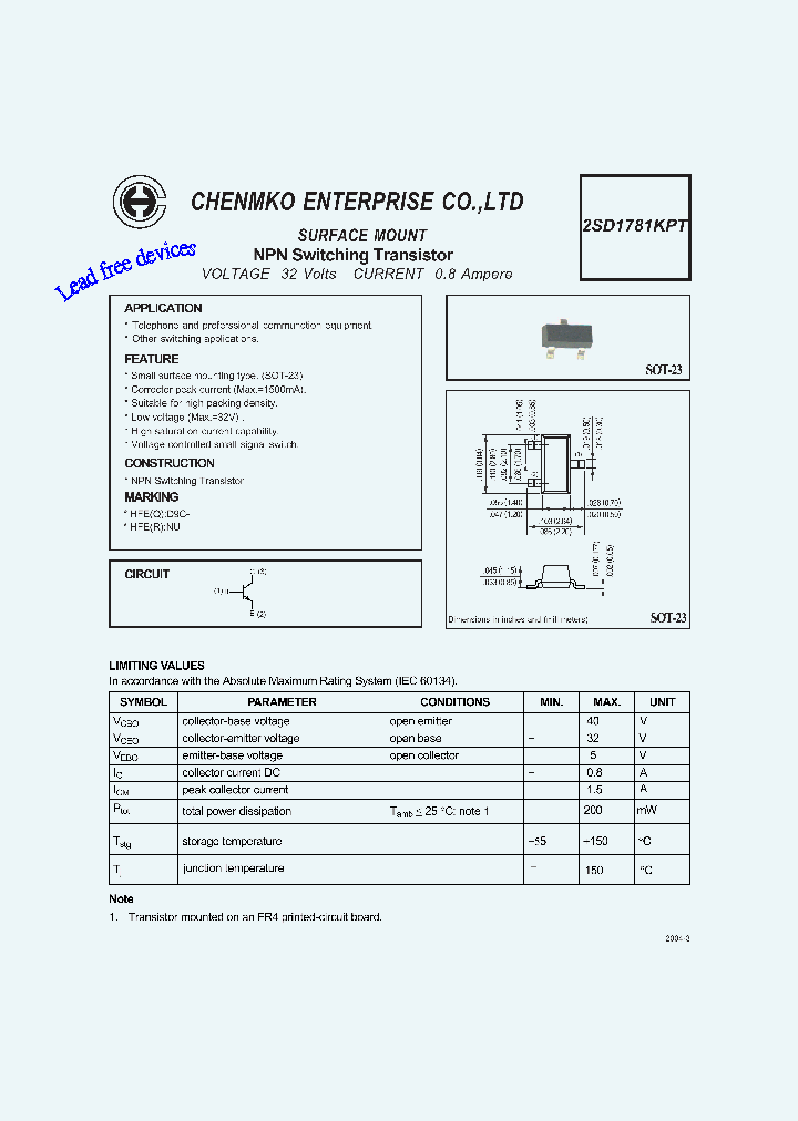 2SD1781KPT_4599174.PDF Datasheet