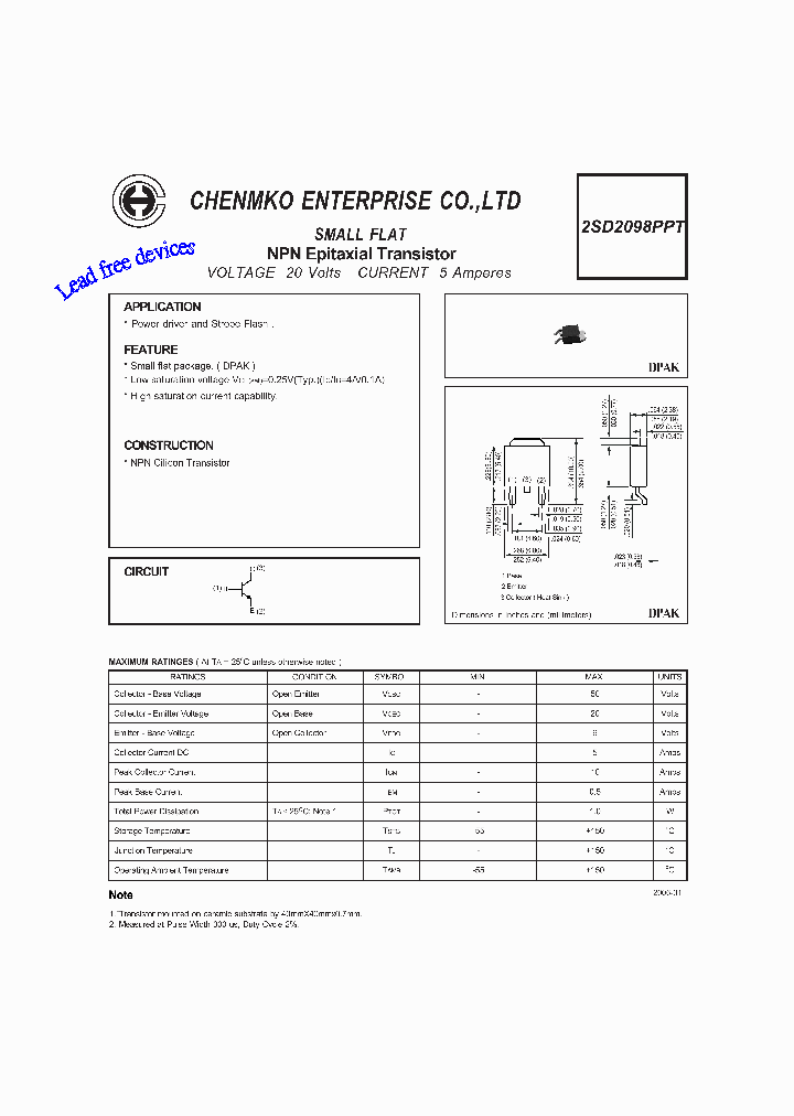 2SD2098PPT_4461778.PDF Datasheet
