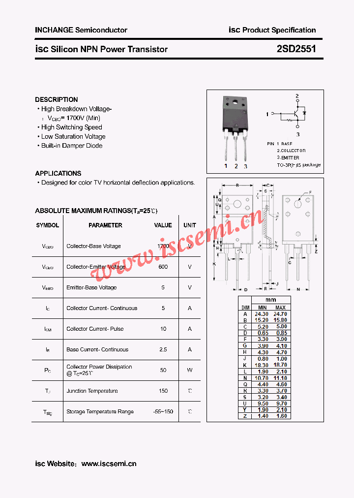 2SD2551_4464569.PDF Datasheet