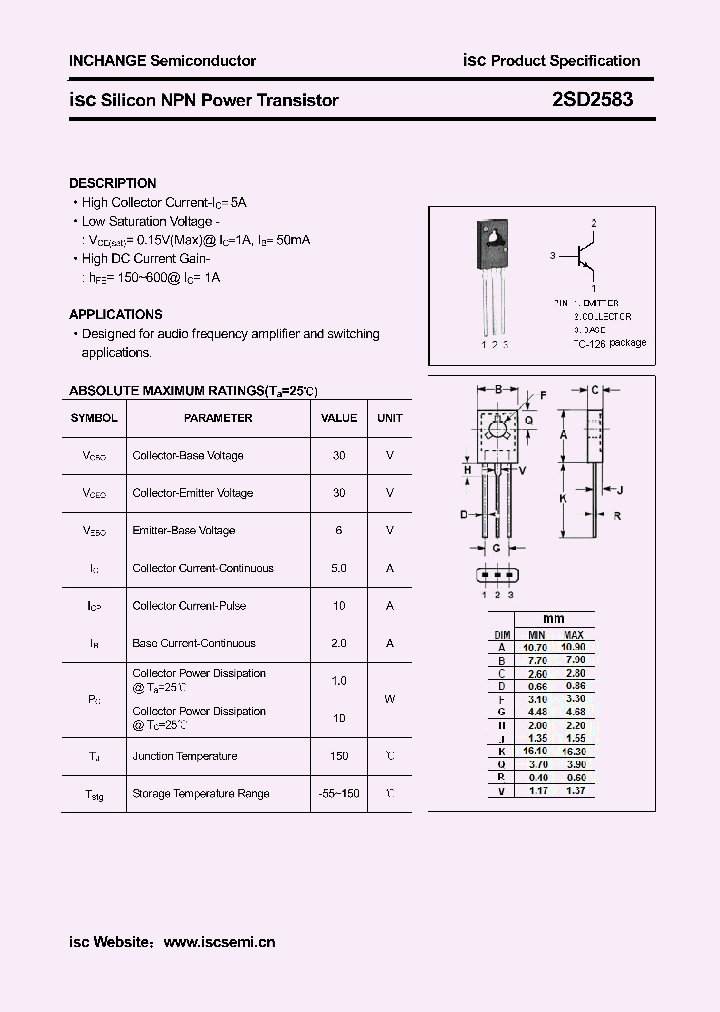 2SD2583_4340581.PDF Datasheet