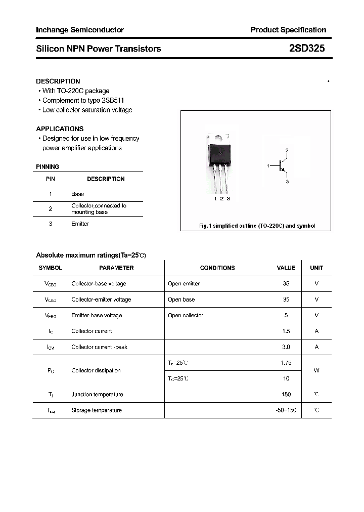 2SD325_4360027.PDF Datasheet