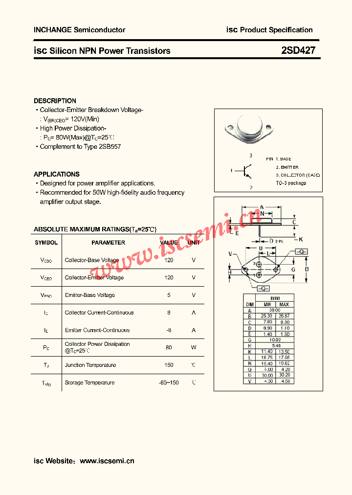 2SD427_4528520.PDF Datasheet