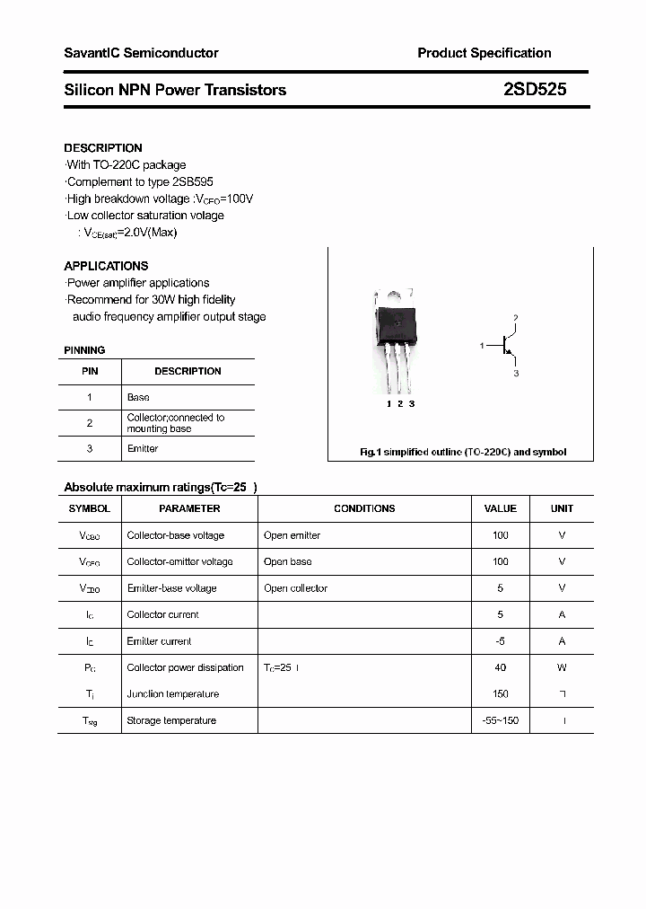 2SD525_4429204.PDF Datasheet