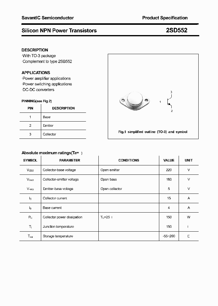 2SD552_4407883.PDF Datasheet