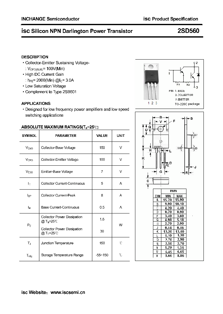 2SD560_4305741.PDF Datasheet