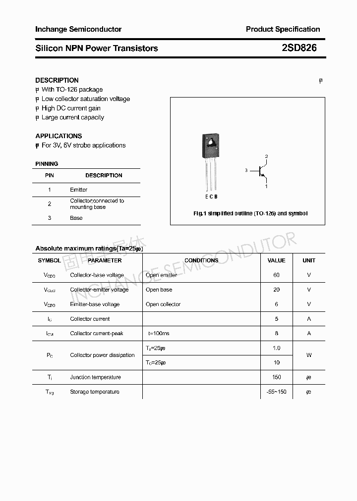 2SD826_4305715.PDF Datasheet