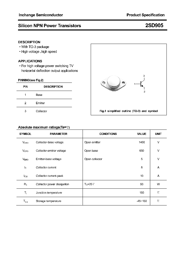 2SD905_4525310.PDF Datasheet