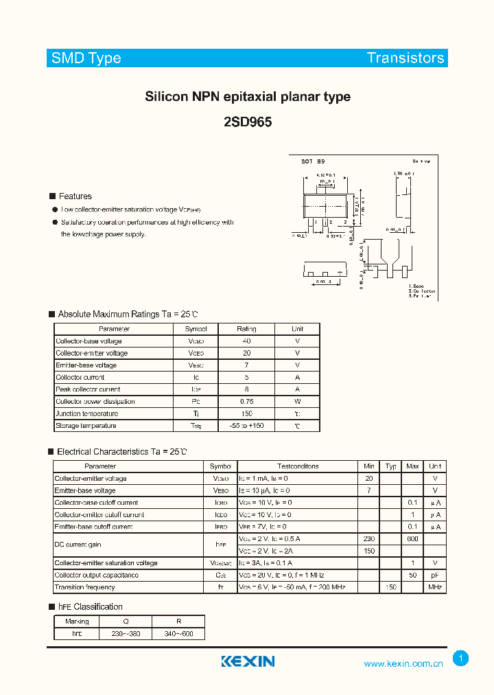 2SD965_4305701.PDF Datasheet