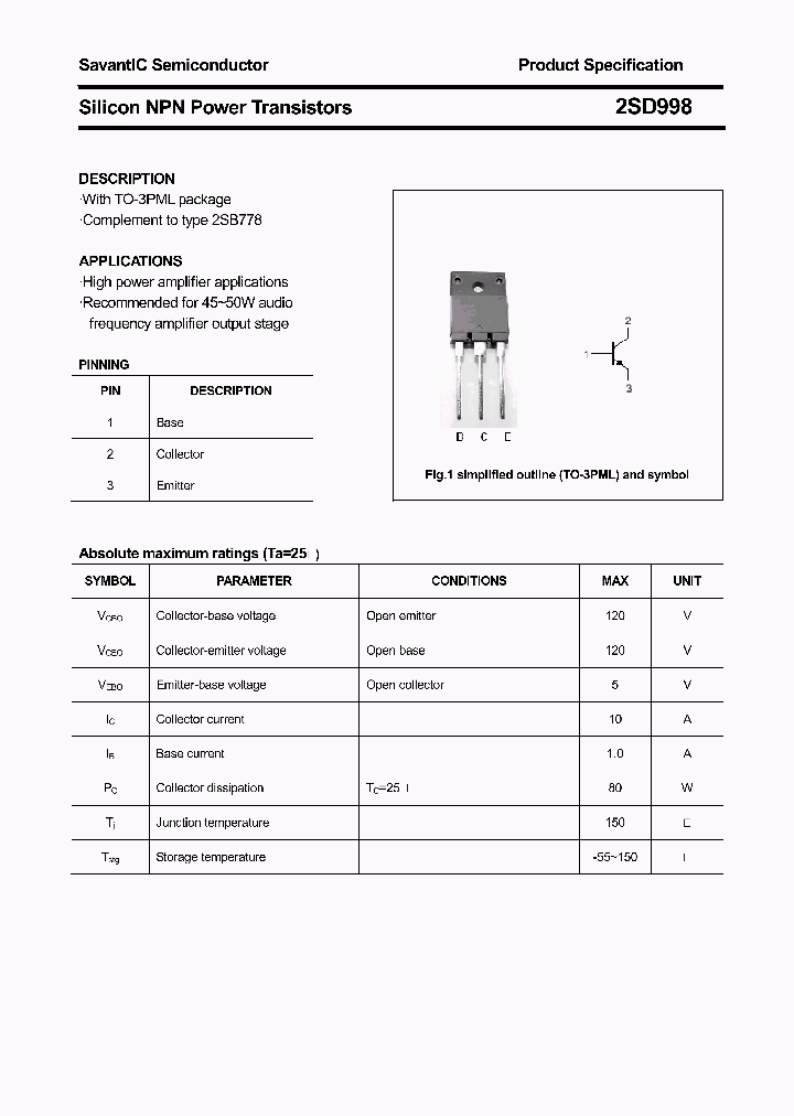 2SD998_4523551.PDF Datasheet