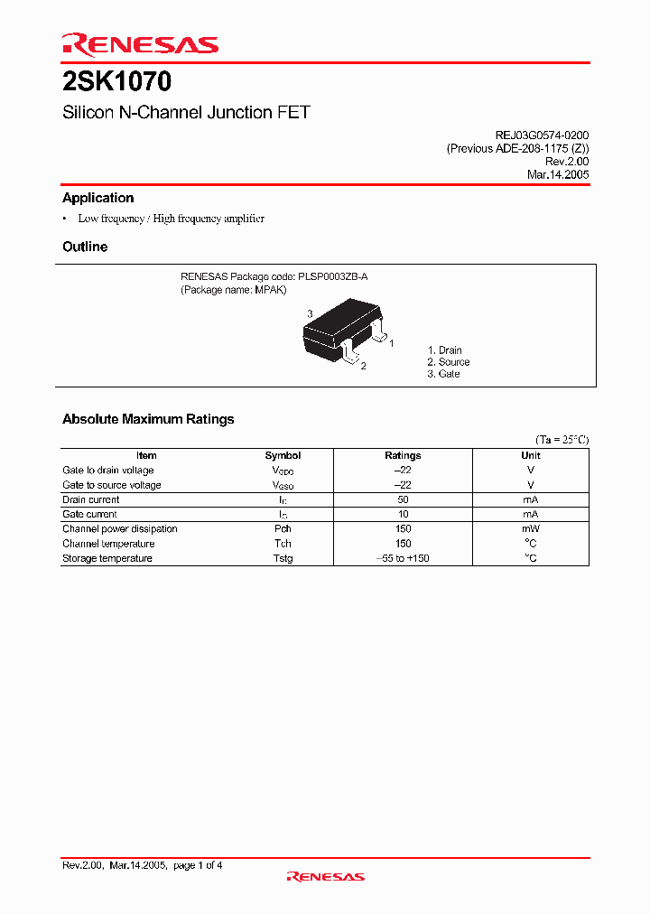 2SK1070PICTL-E_4238444.PDF Datasheet