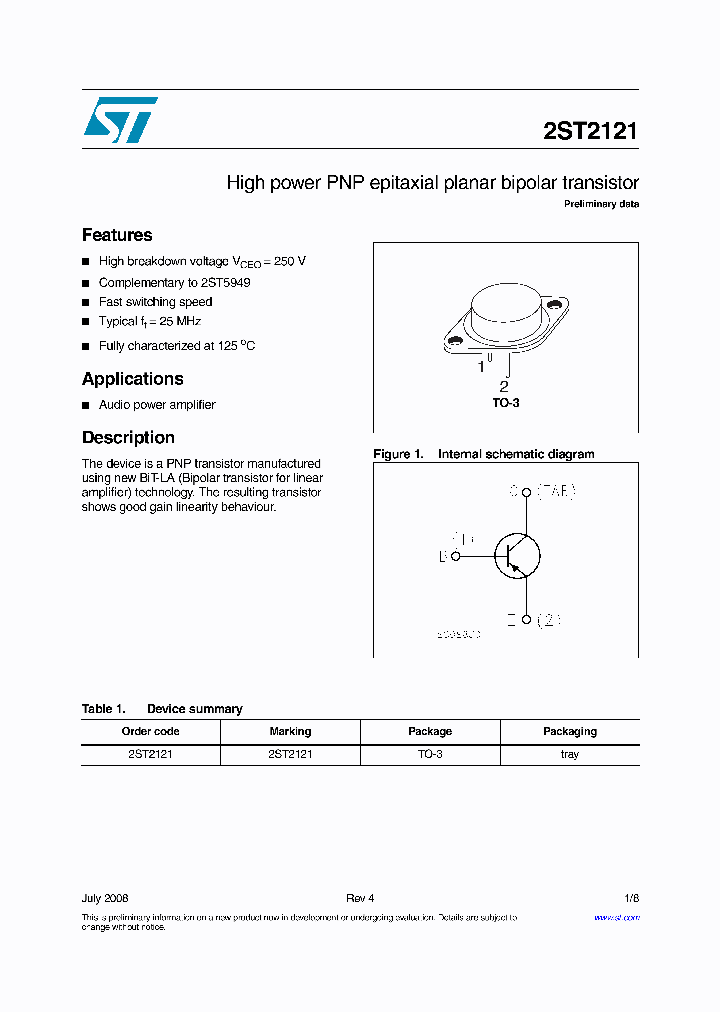 2ST2121_4203478.PDF Datasheet