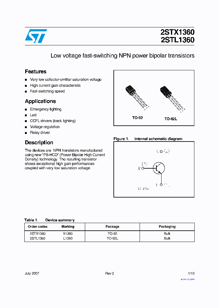 2STX136007_4301614.PDF Datasheet
