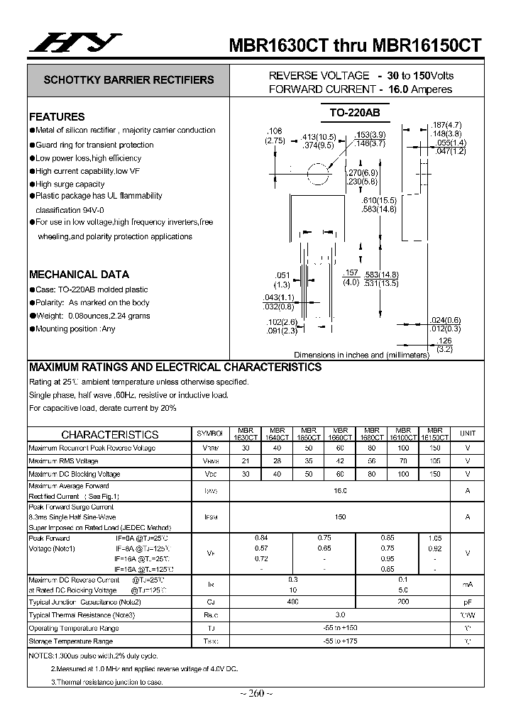 MBR1630CT-MBR16150CT_4504909.PDF Datasheet