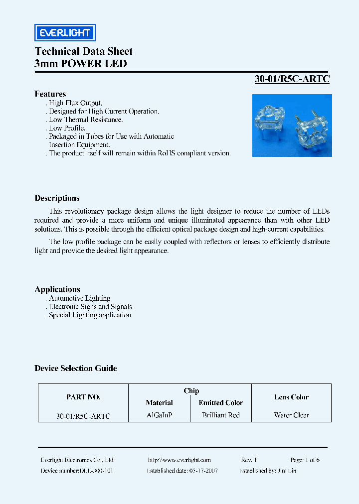 30-01R5C-ARTC_4196300.PDF Datasheet