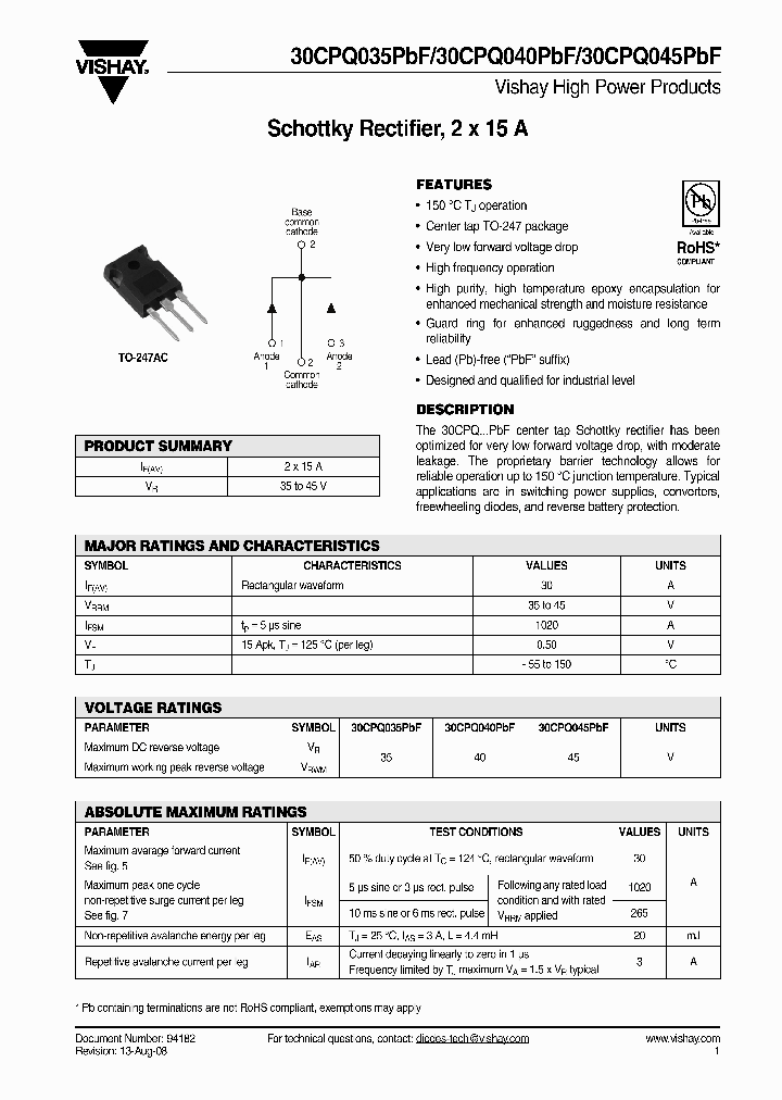 30CPQ035PBF_4271099.PDF Datasheet