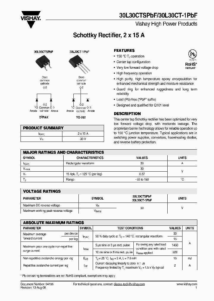 30L30CT-1PBF_4387302.PDF Datasheet