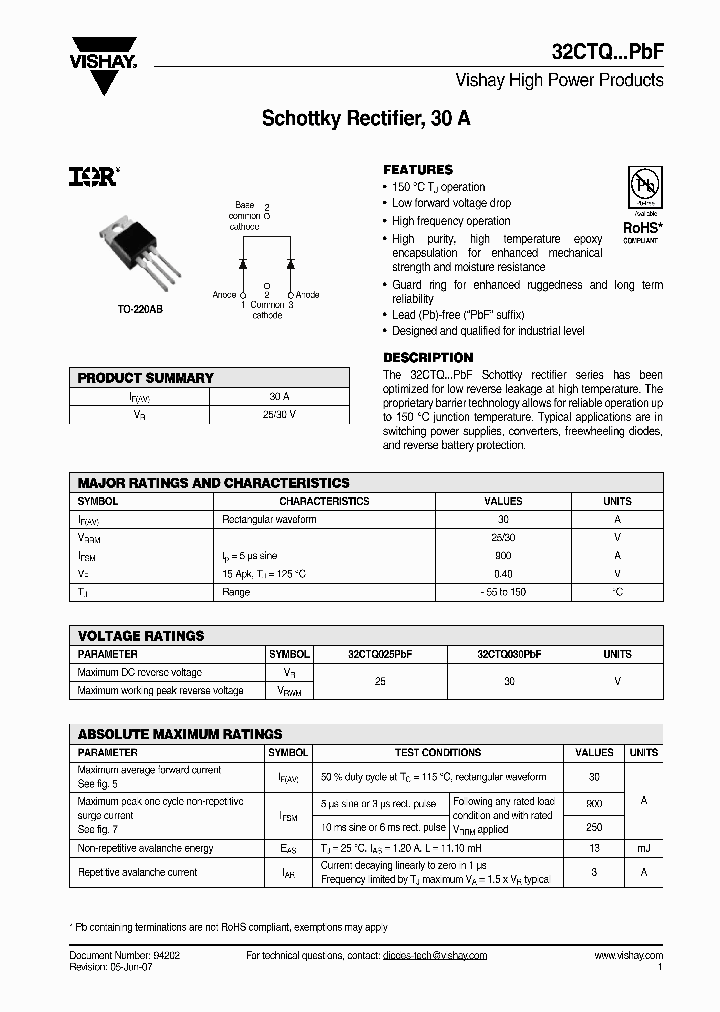 32CTQPBF_4212822.PDF Datasheet