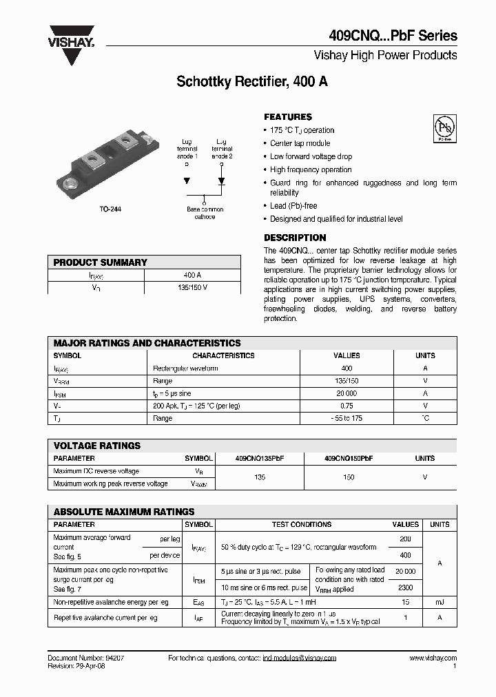409CNQPBF_4529891.PDF Datasheet
